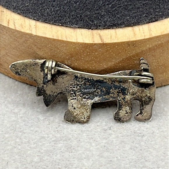 Vintage Taxco Dachshund sterling silver with Abalone inlay. 1.5 inches, 2.5 gr - Picture 5 of 8
